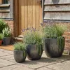 Pot de fleurs en céramique Eggpot anthracite Ø38cm Voir les images du produit 6