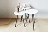 Wohnzimmer Couchtisch Beistelltisch Set 3x Modern Weiß MDF Produktbild-Vorschau 1