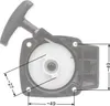 A starter assembly for a lawnmower engine, shown against a white background with measurement annotations. Náhľad obrázku produktu