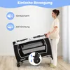 COSTWAY Lettino da viaggio 5 in 1, lettino con rotelle, Anteprima dell’immagine prodotto 8