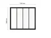 inova Innenfenster 4-teilig 123 x 108 cm, schwarzer Stahl Produktbild-Vorschau 2