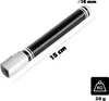 A black marker with silver accents is shown on a white background with measurement indicators. Produktbild-Vorschau