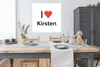 MuchoWow® Poster Ich liebe - Kirsten - Mädchen 100x100 cm - Produktbild-Vorschau 3