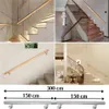 Buche Holz Handlauf Treppengeländer Geländer für Treppe Produktbild-Vorschau 2
