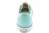 The back view of a single aqua canvas sneaker with a white sole and gray trim, set against a white background. Produktbild-Vorschau