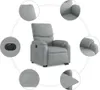 vidaXL Relaxsessel mit Aufstehhilfe Elektrisch Hellgrau Produktbild-Vorschau 6