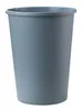 A plain studio shot of a pastel blue plastic trash can. Produktbild-Vorschau