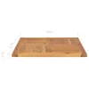 vidaXL Tischplatte Massivholz Teak 70×70×2,5 cm -  Produktbild-Vorschau 7