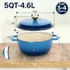 FCH Gusseisen Topf 26cm - 5QT-4.6L Emaille Bräter mit Produktbild-Vorschau 10