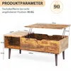 Sweetcrispy Couchtisch Höhenverstellbar, Qualität Produktbild-Vorschau 2
