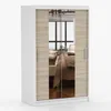 Schwebetürenschrank Kleiderschrank Schrank 120cm Produktbild-Vorschau 2