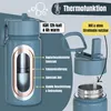 Trinkflasche Kinder Edelstahl mit Strohhalm, Thermosflasche Produktbild-Vorschau 6