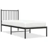 Bettgestell mit Kopfteil Metall Schwarz 80x200 cm Produktbild-Vorschau 1