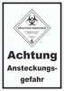 Schild Ansteckungsgefahr Infectious Substance hochkant A4 Produktbild-Vorschau 1