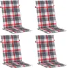 vidaXL Gartenstuhlauflagen für Hochlehner 4 Stk. 120x50x3 Produktbild-Vorschau 3