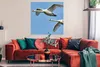 MuchoWow® Poster Schwan - Vogel - Himmel - Blau 100x100 cm Produktbild-Vorschau 2