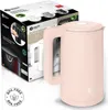 A pink electric kettle and its packaging are shown against a white background. Produktbild-Vorschau