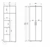 Úložná skříňka 60 cm | Kašmír | Skříňka na vysavač, mopy a Náhled obrázku produktu 4