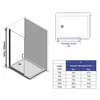 IMPTS Walk-in Dusche Duschwand 100x195 cm mit Pendeltür Produktbild-Vorschau 4