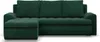 Links Ecksofa mit Schlaffunktion Foresta, Cord - Dunkelgrün Produktbild-Vorschau 3