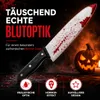 Falošný nôž cca 34 cm s krvou - na Halloween a karneval - - Náhľad obrázku produktu 2