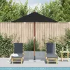 Ombrellone con asta in legno nero 150x200 cm Anteprima dell’immagine prodotto 12