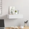 vidaXL Wandregal mit Schublade Weiß 40x23,5x10 cm MDF Produktbild-Vorschau 3