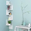 Wandregal Wand-Eckregal Wandregale 20x20x123cm Weiß Produktbild-Vorschau 2
