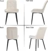 CLIPOP Esszimmerstühle 4er Set, Wohnzimmerstuhl mit Produktbild-Vorschau 6