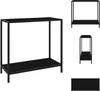 vidaXL Konsolentisch Schwarz 80x35x75 cm Hartglas -  Produktbild-Vorschau 1