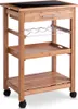 Zeller Küchenrollwagen, Bamboo/Glastop 58x40x85 Produktbild-Vorschau 1