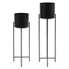 Set di 2 supporti per vasi da fiori con vaso incluso - nero Anteprima dell’immagine prodotto 5