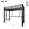Łóżko piętrowe 90x200 cm z 2 schodkami, metalowe łóżko Podgląd zdjęcia produktu 5