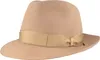 Borsalino edler Fedora Haarfilzhut mit mittelbreiter Krempe in beige