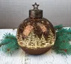 formano Deko-Kugel Frosty Braun 30cm mit LED Licht Timer Produktbild-Vorschau 3