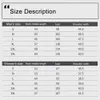 A size chart for men's and women's apparel. Podgląd zdjęcia produktu