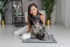 Hundebett für Katzen, Hundematte, Welsti grau M 70x50 Produktbild-Vorschau 4