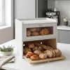 Relaxdays Bambusová chlebovka, 2 poschodia, priehľadné Náhľad obrázku produktu 2