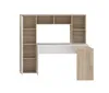 A corner desk with shelves and a cabinet, shown against a white background. Produktbild-Vorschau