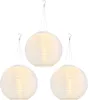 3er Set LED Solar Außen-Hängeleuchte, Lampion weiß, D 30 cm Produktbild-Vorschau 1