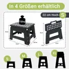 Klapphocker / Tritthocker, 29x22x22 cm, schwarz Produktbild-Vorschau 2