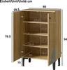 Merax Schuhschrank 60x32x94cm mit schwarzem Metallgestell, Produktbild-Vorschau 5