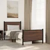 vidaXL Letto in metallo senza materasso effetto rovere Anteprima dell’immagine prodotto 2