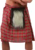 Costume con gonna tartan con borsetta Sporran a scacchi Anteprima dell’immagine prodotto 3