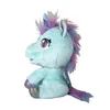 A side view of a plush unicorn toy sitting down. Podgląd zdjęcia produktu