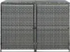 vidaXL Mülltonnenbox für 2 Tonnen Poly Rattan Anthrazit Produktbild-Vorschau 3