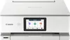 A white Canon PIXMA TS8751 WLAN color multifunction photo printer is shown from the front. Podgląd zdjęcia produktu