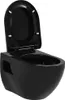 vidaXL Wand-WC Keramik Schwarz Produktbild-Vorschau 4