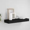 vidaXL Scaffale galleggiante con cassetto nero 80x25x8 cm Anteprima dell’immagine prodotto 15
