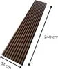 A wooden slat wall panel with dimensions indicated. Anteprima dell’immagine prodotto